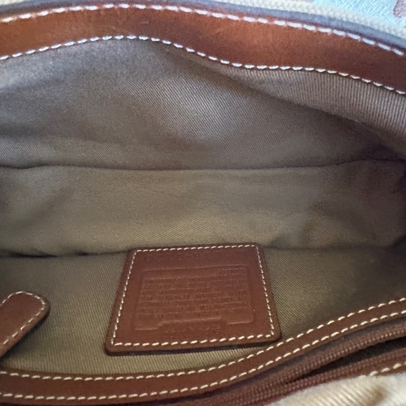 COACH VTG LEGACY DEMI BROWN CANVAS LEATHER FLAP SHOULDER BAG SMALL PURSE 9120 - Picture 13 of 13